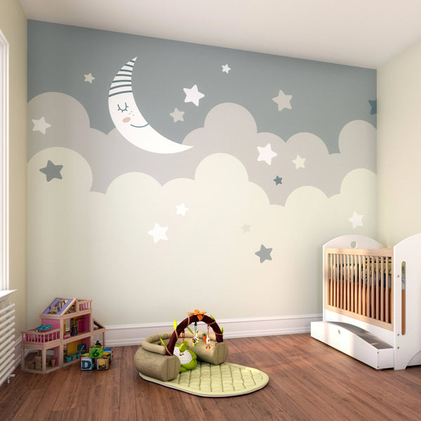 Nighttime Children's Sky Wall Mural - Rooms for Rascals, a Leafy Lanes Retailers Ltd business