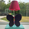 Butterfly Side Lamp with Wooden Base - Rooms for Rascals