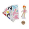 Pop the magnetic paper doll in her wooden stand and press the magnetic costumes out for dressing up fun. Mix and match ballet shoes, tutus, tiaras, leotards and bows to create new looks again and again.