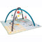 This extra comfy padded mat is the perfect baby gym with plenty of room for your tiny rascal to wriggle around!  A fun way to encourage the development of their senses, motor skills and hand-eye coordination.  The mat includes 10 developmental activities, soft arches, colour changing soft light and four hanging toys - chime bell penguin, rattling bear, crinkly rainbow & butterfly ring rattle.  Attach the music and light unit to the gym’s arch and pull the teether to activate.