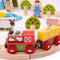 The fun is never ending with this Farm Train Set from Bigjigs. Youngsters can drive the farm train through the apple orchards and help the farmer deliver hay bales before stopping for a rest by the duck pond. Consists of 45 play pieces.