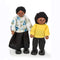 Black Family dolls. Set includes Mum, Dad and their two children (a Son and Daughter), who are all eager to move into a new home. A great addition to any wooden dollhouse or playset! A great way to encourage imaginative storytelling and creative play. Develops hand/eye coordination, fine motor skills and dexterity.