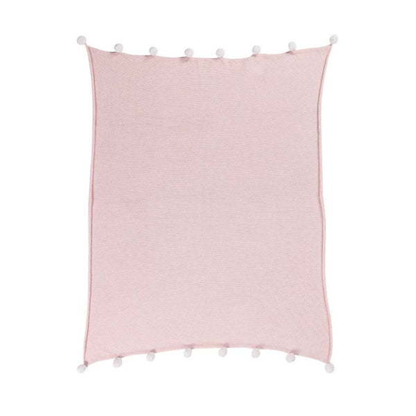 This soft and cozy knitted cotton throw matches the Bubbly collection, featuring pompoms on the edges. It can be used for the crib, the stroller, or as a swaddle, also making for a nice newborn gift in its soft pastel colors.