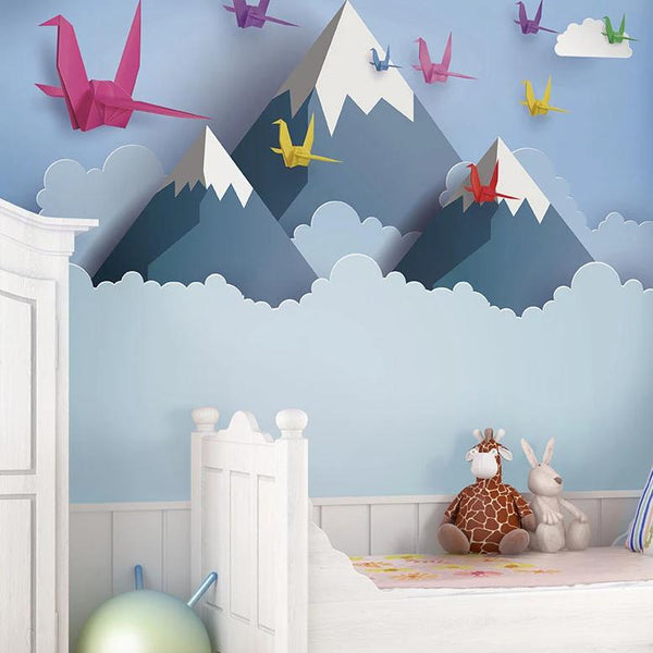 Origami Mountains Wall Mural - Rooms for Rascals