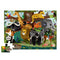 This large jungle friends 36 Piece floor jigsaw puzzle from Crocodile Creek. Features colourful illustrations that depict a wonderful array of jungle animals.The thick puzzles pieces are made from a strong, high-quality blue recycled board that will not tear or break. 
