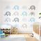 Baby Blue Elephant Wall Mural - Rooms for Rascals, a Leafy Lanes Retailers Ltd business