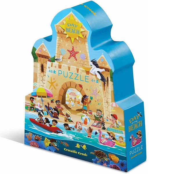 What a great way for young children to remember a fun day at the beach. Be it swimming or snorkeling, flying a kite, building sandcastles, dripping ice cream and playing ball games this beautifully illustrated jigsaw puzzle will have these memories flooding back.   