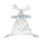 Paddy puppy double-sided comforter in a pale blue soft plush and jersey printed with stars finished with knotted corners for little fingers to grab. A lovely gift for a newborn.