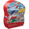This Busy Airport floor jigsaw puzzle with bold coloured artwork and elaborate detailed scenes creates hours of engaged play.  Once the puzzle has been completed , there is so much to discover and see! The shaped box puts a bit of fun into tidying up after!