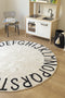 ABC Round Washable Rug - Natural Black - Rooms for Rascals, a Leafy Lanes Retailers Ltd business