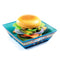 In this pretty wooden box, all the accessories needed to prepare three delicious hamburgers. The child composes the hamburgers as he wishes or follows the suggestions on the menu card. All that's left is to taste