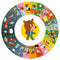 The giant "The day" jigsaw is a circular puzzle to help children visualise the cycle of a day. From the morning to the dreams of night-time, all the stages of a day are represented in illustrations to be pieced together in the right order.