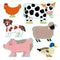 “Honoré & friends” is a set of 6 giant 9-, 12- and 15-piece progressive shaped jigsaws. Children piece together the different farm animals: a chicken, a duck, a dog, a sheep, a pig and a cow. Once completed, children place the jigsaws on top of each other to create a tall 1.40 m pyramid. These jigsaws are specially designed for little ones aged 3 plus.