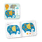 Stick on the mosaics to create colourful animals. Three boards in fun animals shapes with pretty printed pieces of foam. Great for introducing the concept of small, medium and large, as well as different colours. Helps children learn simple shapes while expressing creativity. Animal shapes are; lion, rhino, elephant.