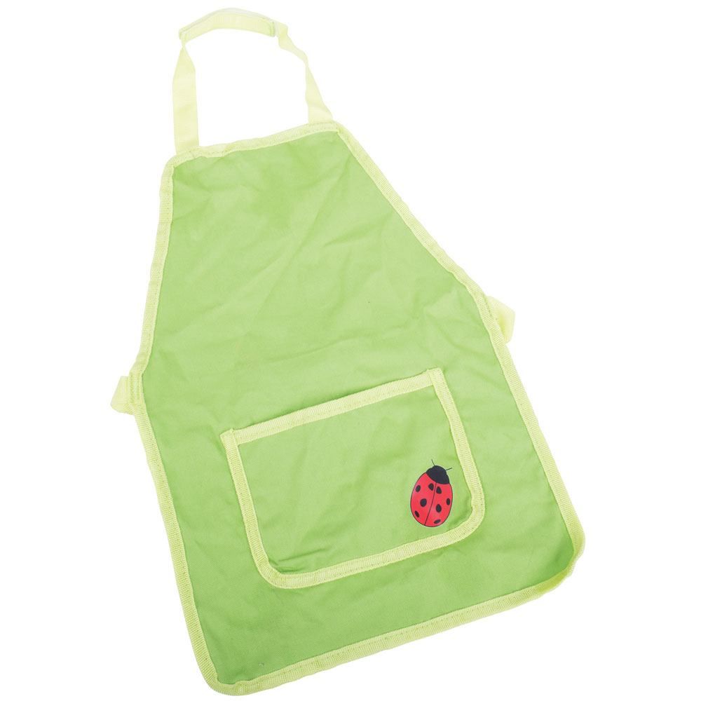 Ensure your little gardener stays clean with this green 100% cotton garden apron from Bigjigs! The Apron features a pretty ladybird and pocket to store and hold gardening tools when they are not in use. A great way to encourage little ones to help out in the garden. 