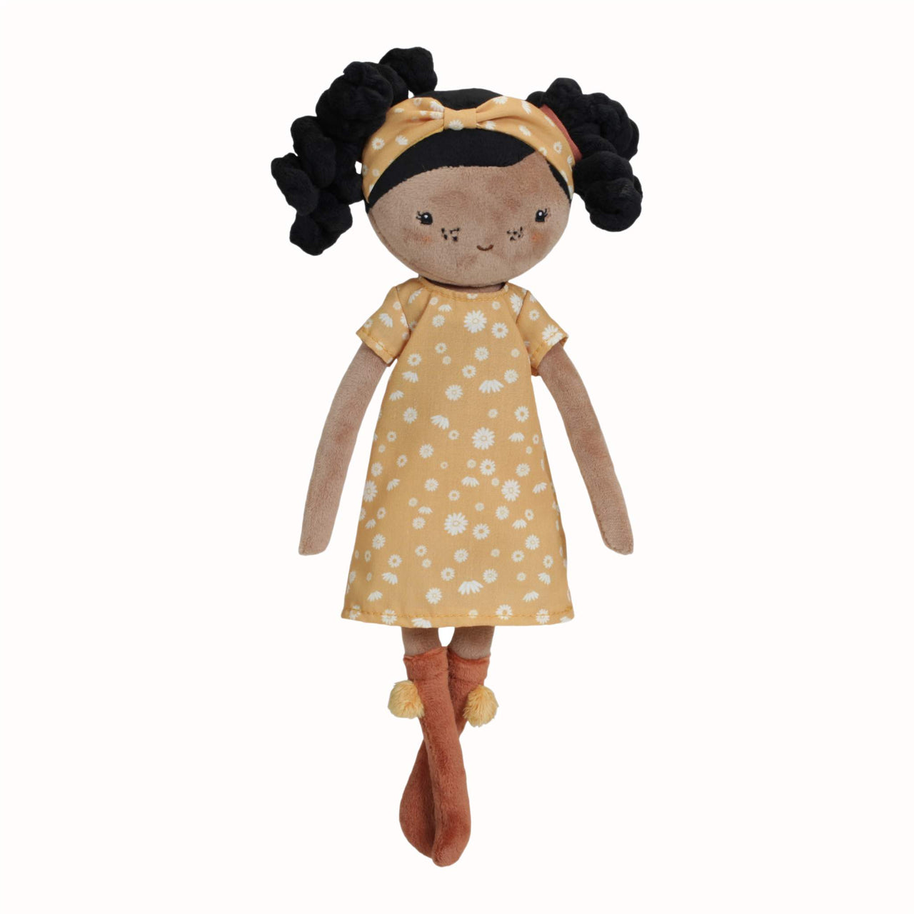 Meet lovely Evi. This plush cuddle doll from Little Dutch in a cute dress wants to be cuddled. Doll Evi is 35 cm tall. Evi can sit up and likes to go with you in the Little Dutch wooden doll stroller. The doll comes in a beautiful storage box.
