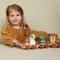All aboard the Christmas train! Use the different building block shapes to build a Christmas tree in the wagon. This stacking train will improve your little one's hand-eye coordination and stimulate their fine motor skills. The perfect gift for under the Christmas tree and to play with during the holidays.