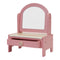 This Little Dutch  vanity table comes with a rotating mirror and an array of pretend play beauty products, including a hair brush, perfume, lipstick, eye shadow, nail file and nail polish. It also has a storage drawer to keep (not included) hair bands and clips. Rendered in a pink tone, it’s a nice addition to any playroom. Designed for ages 3 and up.