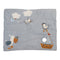 Little hands, lots to explore. This harbour-themed playpen mat comes with various textures and features for tactile stimulation. Your little one is sure to discover an array of fun surprises, ranging from a seagull that squeaks when it’s squeezed, to a pelican with crinkle wings and a little fish in his beak. One of the clouds has a transparent ring that rattles when your baby plays with it. And the striped sailboat hides a little mirror for self-discovery.