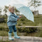 Let it rain! Stay safe and dry underneath Little Dutch's nautical theme of Sailors Bay. The sailboats and seagulls will lead the way to a new adventure through the puddles. With this cute umbrella your little one can’t wait to go outside on a rainy day. This lightweight umbrella is waterproof, closes with velcro, is 57 cm high, has a diameter of 66 cm and a J-shaped handle. Combine with the rain boots for a coordinated Sailors Bay look.