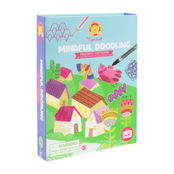 Little rascals can unwind and relax with Tiger Tribe's exciting Mindful Doodling - Peaceful Patterns colouring set. This unique drawing set features six page instructions, 30 activity pages, four gel pens, one duo fineliner pen and a handy storage box to keep all the artwork and stationary safe. Ideal for taking with you when travelling.
