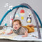 This extra comfy padded mat is the perfect baby gym with plenty of room for your tiny rascal to wriggle around! A fun way to encourage the development of their senses, motor skills and hand-eye coordination. The mat includes 10 developmental activities, soft arches, colour changing soft light and four hanging toys - chime bell penguin, rattling bear, crinkly rainbow & butterfly ring rattle. Attach the music and light unit to the gym’s arch and pull the teether to activate.