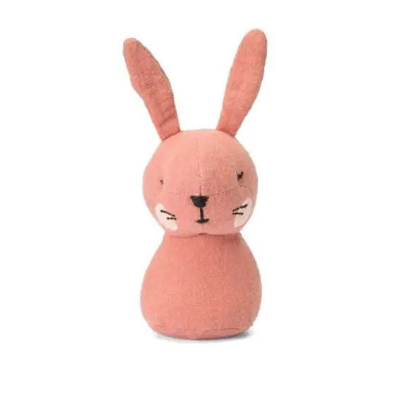 This beautifully handmade Pink Rabbit mini rattle from Picca LouLou is perfect for little hands and the ideal size to keep in your bag to keep them amused whilst out and about.