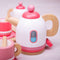 Help your little ones host the perfect tea party with this sturdy wooden pink kettle from Bigjigs. This brightly coloured and beautifully detailed kettle features an easy to grip handle that is perfectly sized for little hands, a lifelike switch to begin boiling the kettle, along with a removable lid. A great way to encourage creative and imaginative role play. Made from high quality, responsibly sourced materials