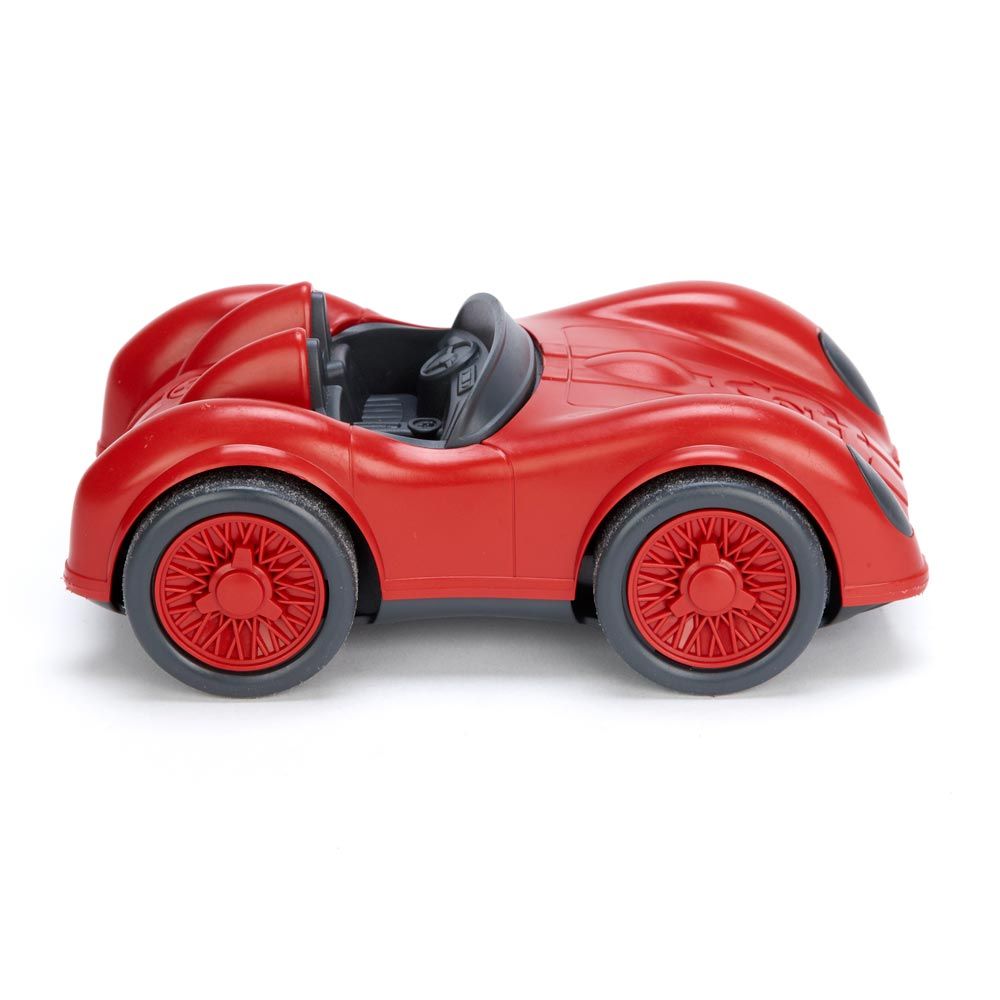 Ready, steady, Race with this Green Toys Racing Car! This fast red racer will speed up the track without harming the planet. The racer proudly displays the #2 recycled plastic symbol from which it is made on its hood. This safe, non-toxic; contains no BPA, PVC, phthalates or external coatings racer is guaranteed to produce hours of Good Green Fun!