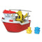 Set off on a search and rescue mission with the Green Toys Rescue Boat and Helicopter! Features an unattached, full-size helicopter, plus catamaran-style rescue boat that floats and has a wide spout to scoop and pour water, making it ideal for your bath tub, pool or garden. Includes 1 Captain Duck and 1 Pilot Bear figure for expanded imaginative role play.