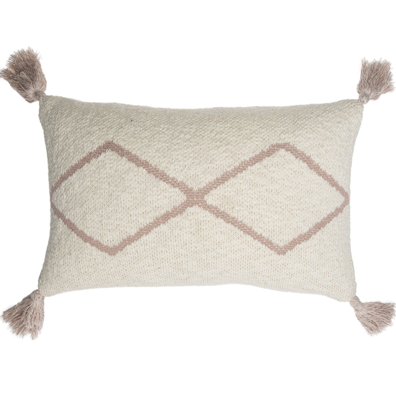 Little Oasis Knitted Washable Cushion - Natural Pale Pink - Rooms for Rascals, a Leafy Lanes Retailers Ltd business
