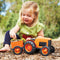 Your little farmers can get to work with the Green Toys Tractor! With chunky, go-anywhere tires and a detachable rear trailer, little farmers can harvest and grow all day long. Super safe and versatile with no metal axles (no rust) or external coatings (no chipping or peeling), making it ideal for indoor and outdoor activity.