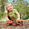 Your little farmers can get to work with the Green Toys Tractor! With chunky, go-anywhere tires and a detachable rear trailer, little farmers can harvest and grow all day long. Super safe and versatile with no metal axles (no rust) or external coatings (no chipping or peeling), making it ideal for indoor and outdoor activity.