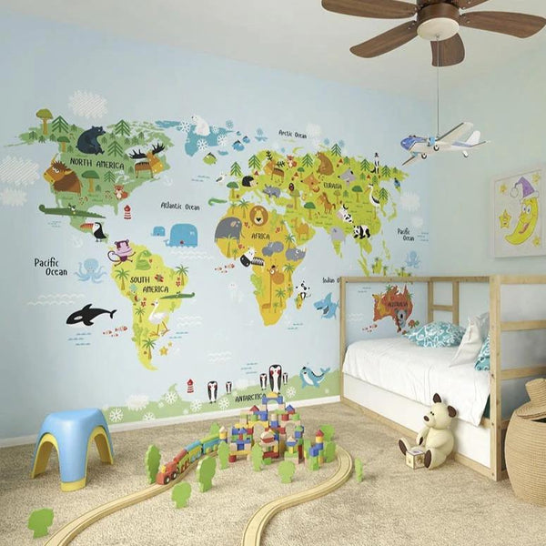 The Whole Wide World Wall Mural - Rooms for Rascals