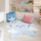 Light up any room with this shiny bright star rug from Lorena Canals. With this beautiful soft blue rug, you can decorate your children’s room with a modern and elegant style! 100% Cotton and machine-washable (conventional washing machine with 6 kg capacity), its design and neutral blue colour is a hit among the boys and girls.