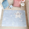 Count all the stars in the sky with this rectangular soft blue washable rug from Lorena Canals. 100% cotton and machine-washable, this modern design is ideal for decorating nurseries, kids rooms or improvised play areas. 