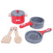 Inspiring young chefs will be able to cook up a storm with this wooden cookware set including a frying pan, two cooking pots and wooden utensils from Bigjigs! The perfect addition to any play kitchen. Your little one will be able to learn the correct way to use the cooking pans, and will soon be cooking up a family feast! This wooden set is guaranteed to produce endless hours of fun. Encourages creative and imaginative role play. Made from high quality, responsibly sourced materials. 