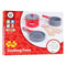 Inspiring young chefs will be able to cook up a storm with this wooden cookware set including a frying pan, two cooking pots and wooden utensils from Bigjigs! The perfect addition to any play kitchen. Your little one will be able to learn the correct way to use the cooking pans, and will soon be cooking up a family feast! This wooden set is guaranteed to produce endless hours of fun. Encourages creative and imaginative role play. Made from high quality, responsibly sourced materials. 
