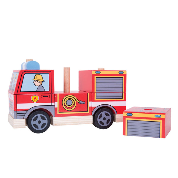 Two toys in one! Develop problem solving skills with this stacking and push along wooden toy from Bigjigs. Stack all of the pieces up in the correct order to move the vehicle and begin the fun! Made from high quality, responsibly sourced materials.