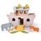 Help Noah and his wife welcome the animals two by two aboard this Noah's Ark play set from Bigjigs! Some of the happy tribe of animals have magnets on their backs so that they can be attached to the side of the ark, while some can be slotted through the holes in the side! 