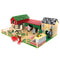 Your little farmer will be busy at work with this Oldfield Farm from Bigjigs! It has everything a young farmer needs to run a successful farm, including a barn with loft and ladder, an animal shed, farmhouse, pigsty, fences and wooden play base. 