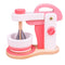 Create some delicious treats with this realistic Pink Food Mixer from Bigjigs! There is an on/off dial, a liftable mixer that actually rotates and a bowl awaiting ingredients! Plus, the on/off dial makes a realistic clicking noise. With its quality wooden construction this set is the perfect addition to any play kitchen. A great way to develop creativity, imagination and fine motor skills. Made from high quality, responsibly sourced materials.