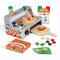 Create a perfect, fresh-baked pizza, with this deliciously unique 34-piece pizza making set. Start with felt sauce and cheese on the wooden crust, choose from wooden toppings (pepperoni, olives, mushrooms, and peppers), then "bake" in the pizza oven built in to the storage and serving counter.